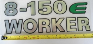 Emblema '8-150 e Worker' Lateral Vw