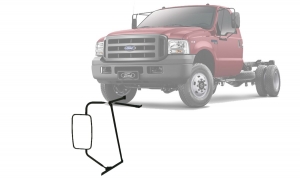 Espelho  F-350 e F-4000 99/...  Completo (C/ Suporte) Le