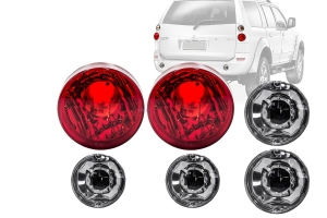 Kit Lanterna Tras Pajero Sport / Tr4 Original 2005 / 2011 com 6 Peças