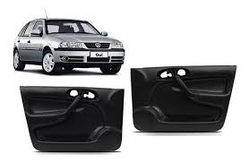 Kit Forro Porta Gol Parati 4 Portas  Saveiro G2/G3 C/ Tela Diant Preto 2 Peças