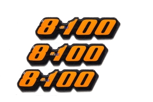 Emblema Vw '8-100' Antigo (Laranja)