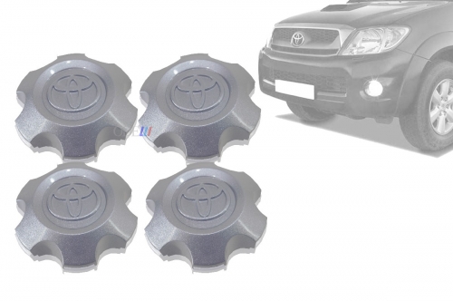 Kit Calota Roda Hilux 2005 / 2008 Prata 4 Peças