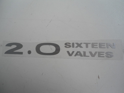 Emblema '2.0 Sexteen Valves'Da Pajero Tr4 2.0 16v (Capô) Prata