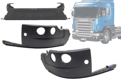 Kit Para-choque  Dianteiro Scania S6 Cinza 12/16
