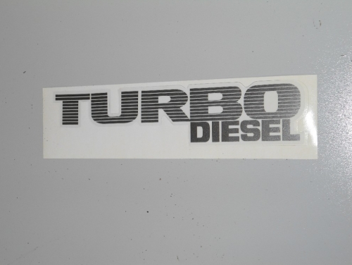 Emblema 'Turbo Diesel' Ranger Grafite