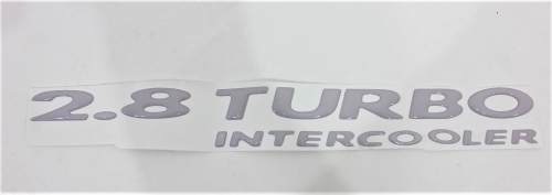 Emblema '2.8 Turbo Intercooler' S10/Blazer 03/... Prata