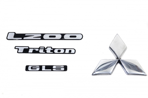 Kit Emblema L200 Triton Gls Resinados 4 Peças