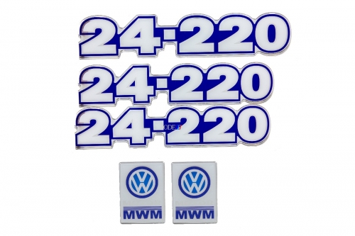 Kit Emblema Vw 24-220 Resinado 5 Peças