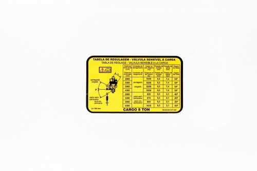 Emblema Informativo (Regulagem Válvula Carga) Cargo 815/816