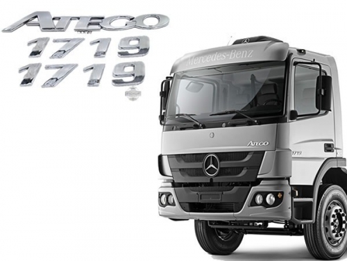 Kit Emblema Atego 1719 Cromado