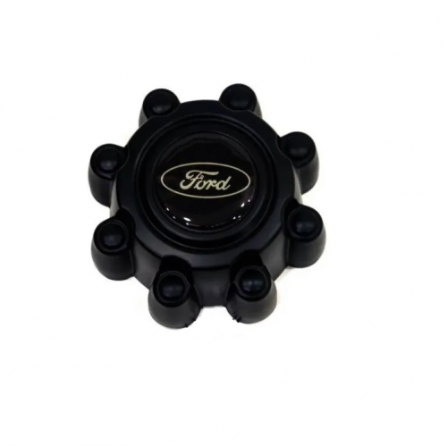 Kit Calota Centro Roda Ford F-250 F-350 + Emblema Preta