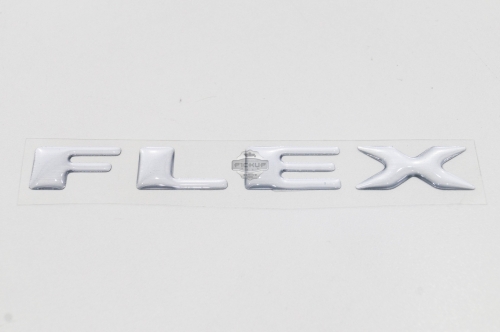 Emblema 'Flex' Pajero Tr4 (Resinado) Aço Escovado