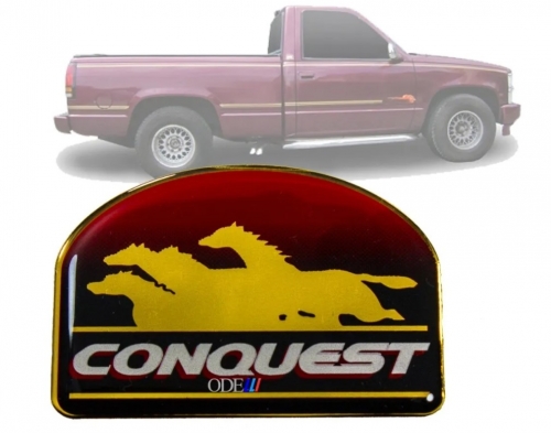 Emblema 3 Cavalos Coluna Silverado Conquest Le