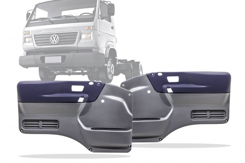 Kit Forro Porta Vw 8.120/8.150/9.150/Delivery/Worker/Titan 00/12 Azul Ld/Le