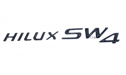 Emblema 'Hilux Sw4' Resinado Aplicação Overbumper  (Preto)