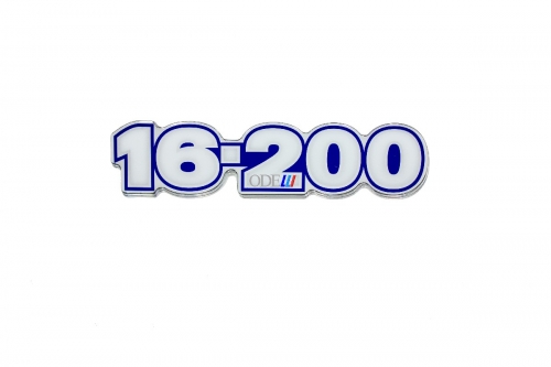 Emblema '16-200' Pequeno Resinado 98/00