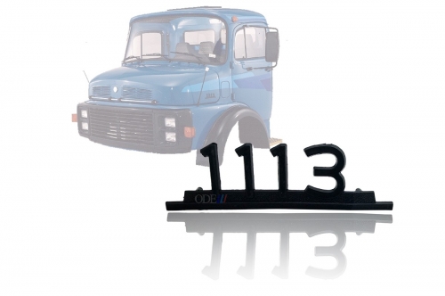 Emblema '1113' Antigo (Preto) Plastico