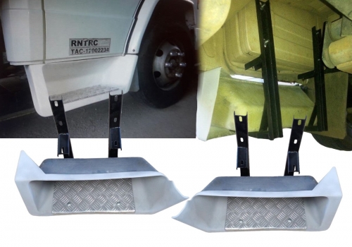 Estribo Auxiliar Mb 709/912 com Suporte 4 Peças
