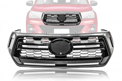 Grade Hilux 18/... Preto Brilhante/Cinza Escuro