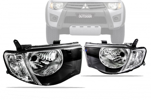 Kit Farol L200 Triton Hpe 08/10 Gls/Xb/Hls 11/16 Cristal 2 Peças