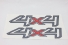 Emblema '4x4' Ranger 17/19 Grafite/Preto