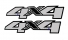 Emblema '4x4' S10 12/... Escovado S/ Resina