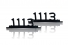 Kit Emblema '1113' Antigo (Preto) Plastico 2 Peças