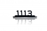 Kit Emblema '1113' Antigo (Preto) Plastico 2 Peças