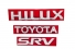 Kit Emblema Tampa Traseira Hilux 05/15 3 Peças Cromada