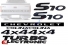 Kit Emblema S10 4x4 Colina Turbo Electronic Resinado  8 Peças