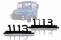 Kit Emblema '1113' Antigo (Preto) Plastico 2 Peças