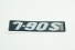 Emblema '7-90 S' (Retangular) Preto