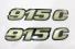 Emblema Mb '915 C' Novo Dourado (Par)