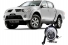 Farol Auxiliar L200 Triton C/Mold (Cinza) 07/11 Ld