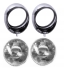 Kit Aro Farol + Sealed Beam Mb 1111/1113  Cromado 4 Peças