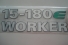 Emblema '15-180 e Worker' Lateral Vw