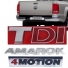 Kit Emblema Amarok Tdi 4 Motion Cromado 10/15 3 Peças